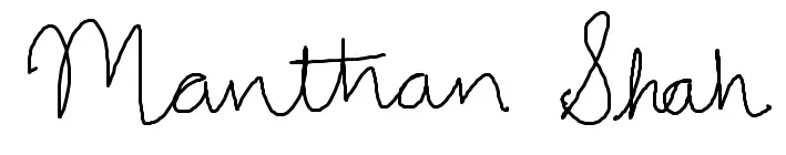 Manthan Shah - Signature